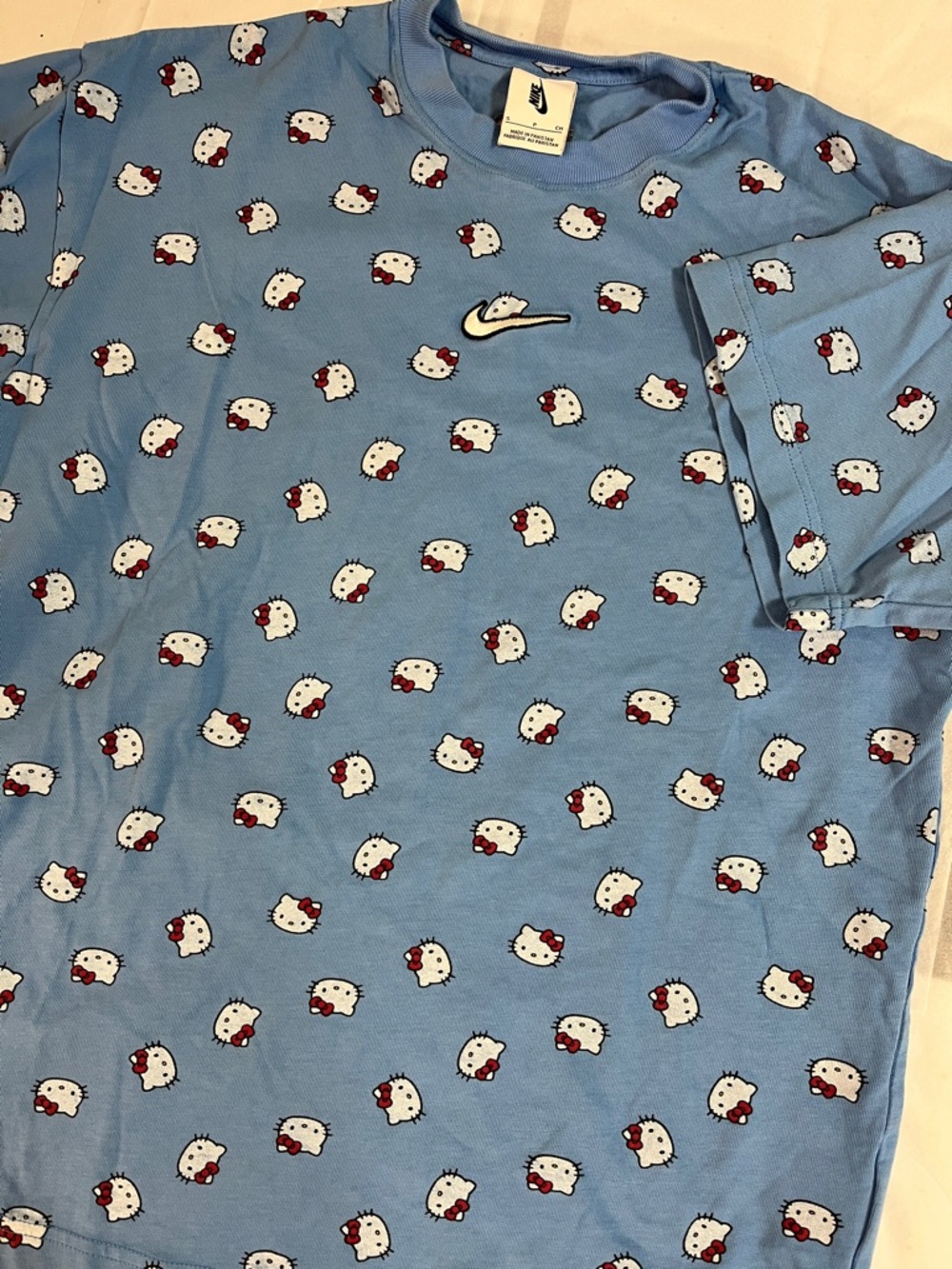 Nike x Hello Kitty Sanrio Blue S Short Sleeve Tee 100% cotton
